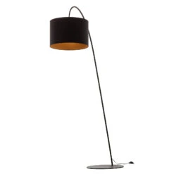 Lampadaire Arqué Avec Abat-jour Noir Et Doré -Paulmann || Hera Soldes 7022121 3