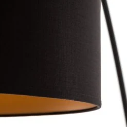 Lampadaire Arqué Avec Abat-jour Noir Et Doré -Paulmann || Hera Soldes 7022121 4