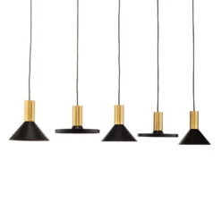 Suspension Hermanos V 5 lampes Noire/laiton -Paulmann || Hera Soldes 7022326 3
