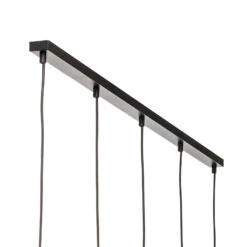 Suspension Hermanos V 5 lampes Noire/laiton -Paulmann || Hera Soldes 7022326 5