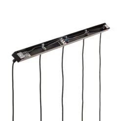 Suspension Hermanos V 5 lampes Noire/laiton -Paulmann || Hera Soldes 7022326 7