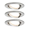 Paulmann 3 Slim Coin, Inclinable, Dimmable, Fer -Paulmann || Hera Soldes 7601324