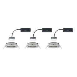 Paulmann 3 Slim Coin, Inclinable, Dimmable, Fer -Paulmann || Hera Soldes 7601324 2