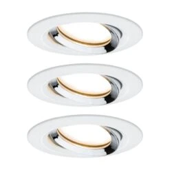 Paulmann Nova Plus 3 Spots LED Rond Blanc-chromé