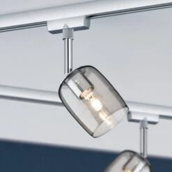 Paulmann URail Blossom Kit Base Chrome, Verre Fumé