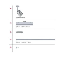 Paulmann URail Blossom Kit Base Chrome, Verre Fumé -Paulmann || Hera Soldes 7602769 8