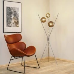 Lindby Tordios Lampadaire Verre Fumé, Trois Lampes -Paulmann || Hera Soldes 8032706 1