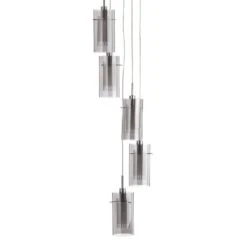 Suspension Duo 2, Verre Fumé/chromé à 5 Lampes -Paulmann || Hera Soldes 8573031 1