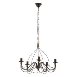 Lustre Fiamma Marrone 5 Lampes Sans Abat-jour -Paulmann || Hera Soldes 8603016 3