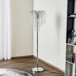 Lampadaire Pioggia Avec Pluie De Cristal, Chromé -Paulmann || Hera Soldes 8603029 1