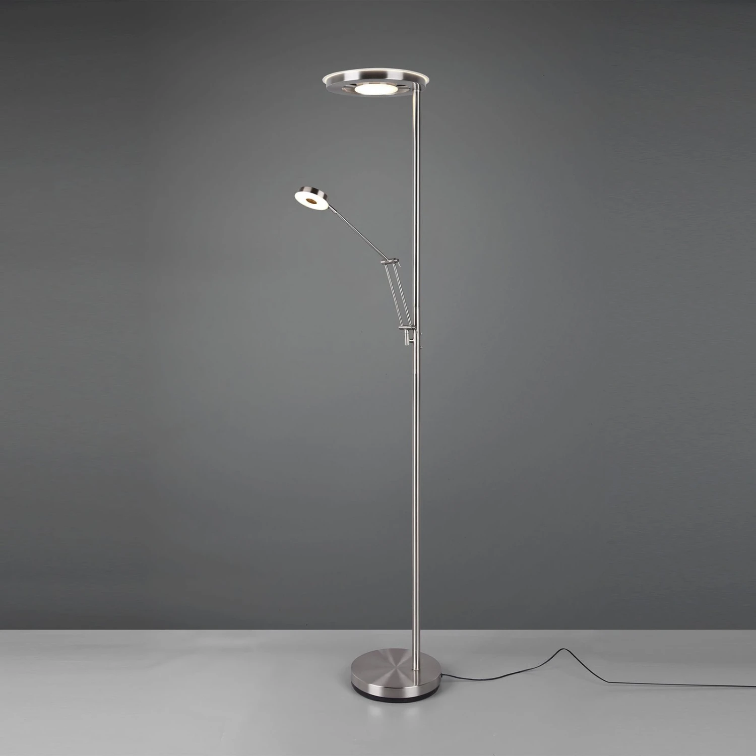 Lampadaire Indirect LED Barrie Liseuse, Nickel Mat 5 Lampadaire Indirect LED Barrie Liseuse, Nickel Mat – Image 3