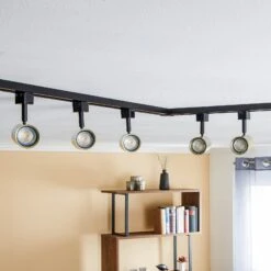 Prios Jorell Système Rail Monophasé 5 lampes Doré -Paulmann || Hera Soldes 9054010 2