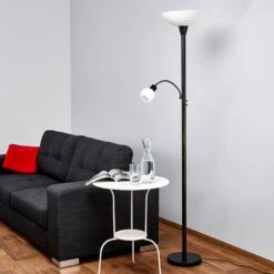 Lampadaire Indirect Elaina Avec Liseuse, Rouille -Paulmann || Hera Soldes 9620010 1