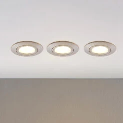 Spot Encastré LED Andrej, Rond, Nickel, Lot De 3