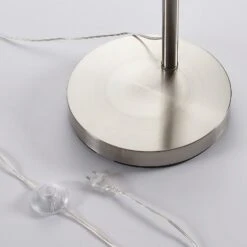 Lampadaire Arqué Railyn, Abat-jour Blanc Ancien -Paulmann || Hera Soldes 9621369 8