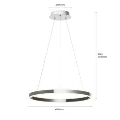 Lucande Suspension LED Lyani En Chromé, Dimmable, 60 cm -Paulmann || Hera Soldes 9621976 6