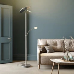 Lucande Lampadaire Indirect LED Anniki, Nickel 12 Lucande Lampadaire Indirect LED Anniki, Nickel -Paulmann || Hera Soldes 9624293 1