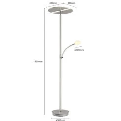 Lucande Lampadaire Indirect LED Anniki, Nickel 17 Lucande Lampadaire Indirect LED Anniki, Nickel -Paulmann || Hera Soldes 9624293 6