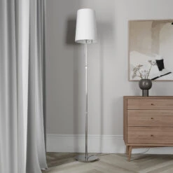 Lucande Pordis Lampadaire, 164 cm, Chromé-blanc -Paulmann || Hera Soldes 9624518 2