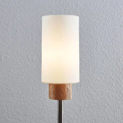 Lindby Nicus Lampadaire En Bois Abat-jour En Verre -Paulmann || Hera Soldes 9624583 6