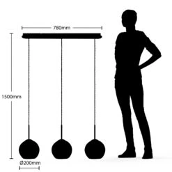 Lucande Ably Suspension, Verre Fumé, à 3 Lampes -Paulmann || Hera Soldes 9626472 3