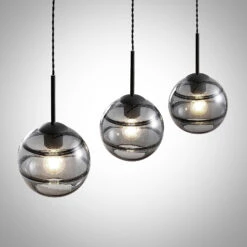Lucande Ably Suspension, Verre Fumé, à 3 Lampes -Paulmann || Hera Soldes 9626472 5