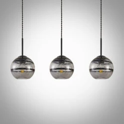 Lucande Ably Suspension, Verre Fumé, à 3 Lampes -Paulmann || Hera Soldes 9626472 6