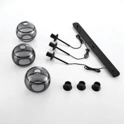 Lucande Ably Suspension, Verre Fumé, à 3 Lampes -Paulmann || Hera Soldes 9626472 8