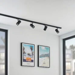 Lindby Linaro Rail Monophasé 4 Lampes Noir -Paulmann || Hera Soldes 9627143 2