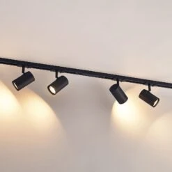 Lindby Linaro Rail Monophasé 4 Lampes Noir -Paulmann || Hera Soldes 9627143 4