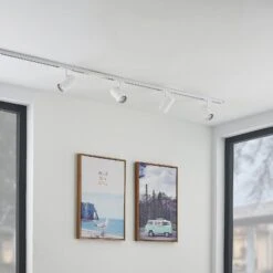 Lindby Ties Système Rail Monophasé, 4 Lampes Blanc -Paulmann || Hera Soldes 9627144 2