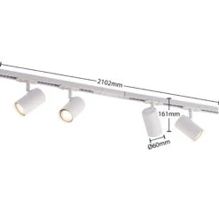 Lindby Ties Système Rail Monophasé, 4 Lampes Blanc -Paulmann || Hera Soldes 9627144 3