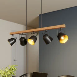 Lindby Adalin Suspension à 5 Lampes, Noire