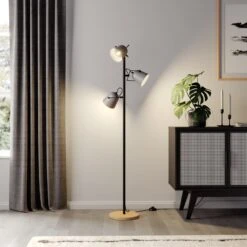 Lindby Adalin Lampadaire, Gris -Paulmann || Hera Soldes 9627379 1