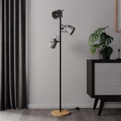 Lindby Adalin Lampadaire, Gris -Paulmann || Hera Soldes 9627379 2