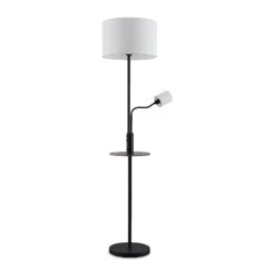 Lindby Aovan Lampadaire à Tablette Et USB, Noir -Paulmann || Hera Soldes 9627407 3