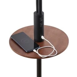 Lindby Aovan Lampadaire à Tablette Et USB, Noir -Paulmann || Hera Soldes 9627407 4