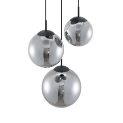 Lindby Teeja Suspension 3 Sphères Verre Gris Fumée -Paulmann || Hera Soldes 9628018 5
