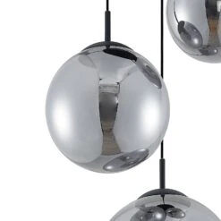 Lindby Teeja Suspension 3 Sphères Verre Gris Fumée -Paulmann || Hera Soldes 9628018 6
