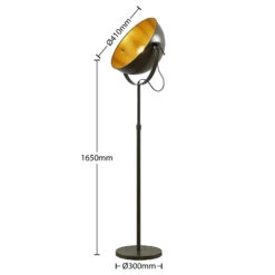 Lindby Muriel Lampadaire, à 1 Lampe, Gris Foncé -Paulmann || Hera Soldes 9628097 3
