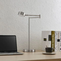 Lindby Kaylou Lampe De Bureau LED, Nickel -Paulmann || Hera Soldes 9628322 1