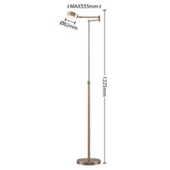 Lindby Kaylou Lampadaire LED, Réglable, Bronze -Paulmann || Hera Soldes 9628326 3