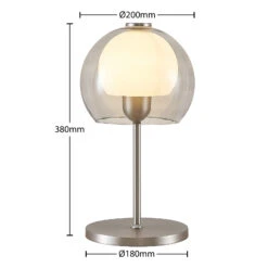 Lucande Kaiya Lampe à Poser Abat-jour En Verre -Paulmann || Hera Soldes 9639560 3