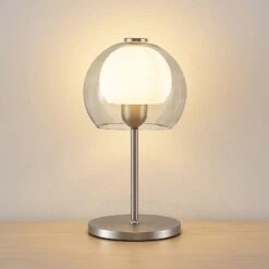 Lucande Kaiya Lampe à Poser Abat-jour En Verre -Paulmann || Hera Soldes 9639560 4