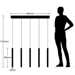 Lucande Stoika Suspension LED, à 5 Lampes -Paulmann || Hera Soldes 9918001 6
