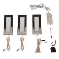 Prios Juska Lampe Sous Meuble LED Inox 3 pièces -Paulmann || Hera Soldes 9934124 2