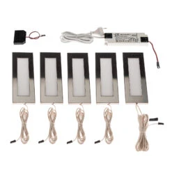 Prios Juska Lampe Sous Meuble LED Inox 5 pièces -Paulmann || Hera Soldes 9934125 2