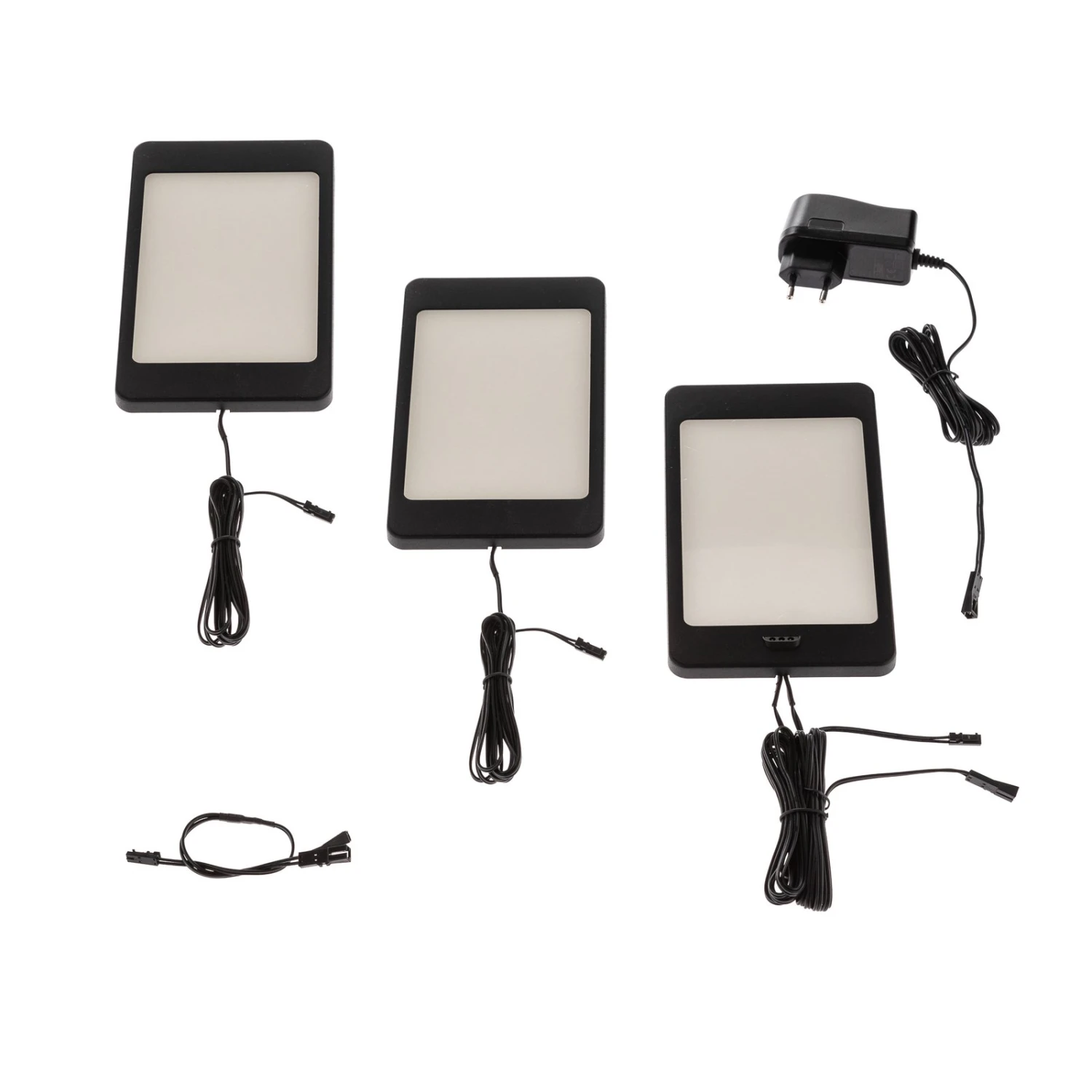 Lindby Svela Lampe Sous Meuble LED, X3, Noire 4 Lindby Svela Lampe Sous Meuble LED, X3, Noire – Image 2