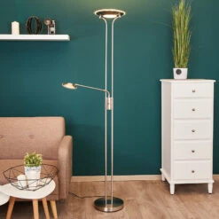 Lampadaire à éclairage Indirect LED Aras En Nickel -Paulmann || Hera Soldes 9945223 1