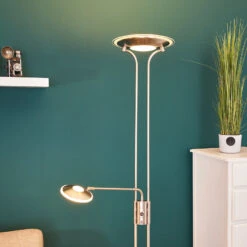 Lampadaire à éclairage Indirect LED Aras En Nickel -Paulmann || Hera Soldes 9945223 3
